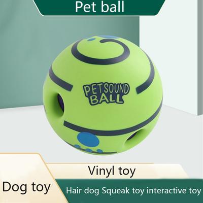 Balle Rigolote pour Animaux de Compagnie Jeu Mouvement Roulant Intérieur Extérieur Fournitures d'Entraînement pour Animaux de Compagnie Vente en Gros Jouet Squeaky Interactif pour Chien