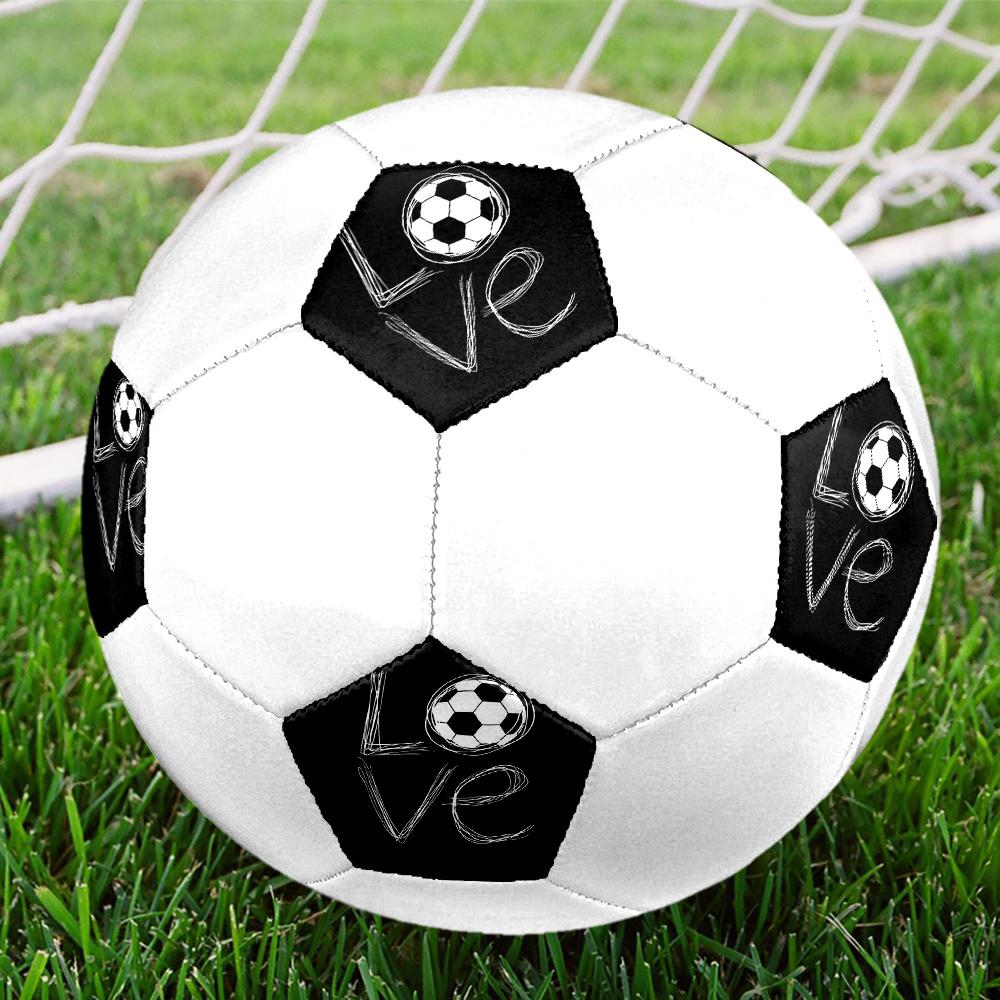 1pc Love Soccer Soccer Ball Size 5 Football Machine Sewn Indoor/Outdoor Universal Football Q55 Size 5