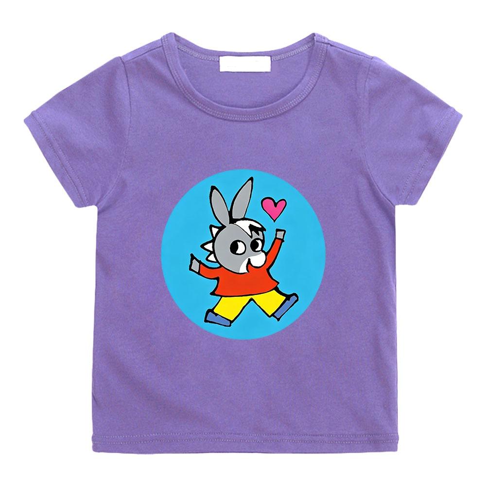 T-shirt per Bambini Cartone Animato Trotro Stampa Anime T-Shirt 2-12A Manica Corta Carina Ragazzi Ragazze Quotidiana Casual Toddler Estate