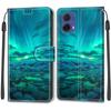 Luxusní lakované kožené pouzdro Wallet Book Style Ochranný kryt pro Motorola Moto G85 5G/G75/G55 5G/G35/G34 5G/G24/G04/G15/G05/G84 5G/G54 5G/G24 Power