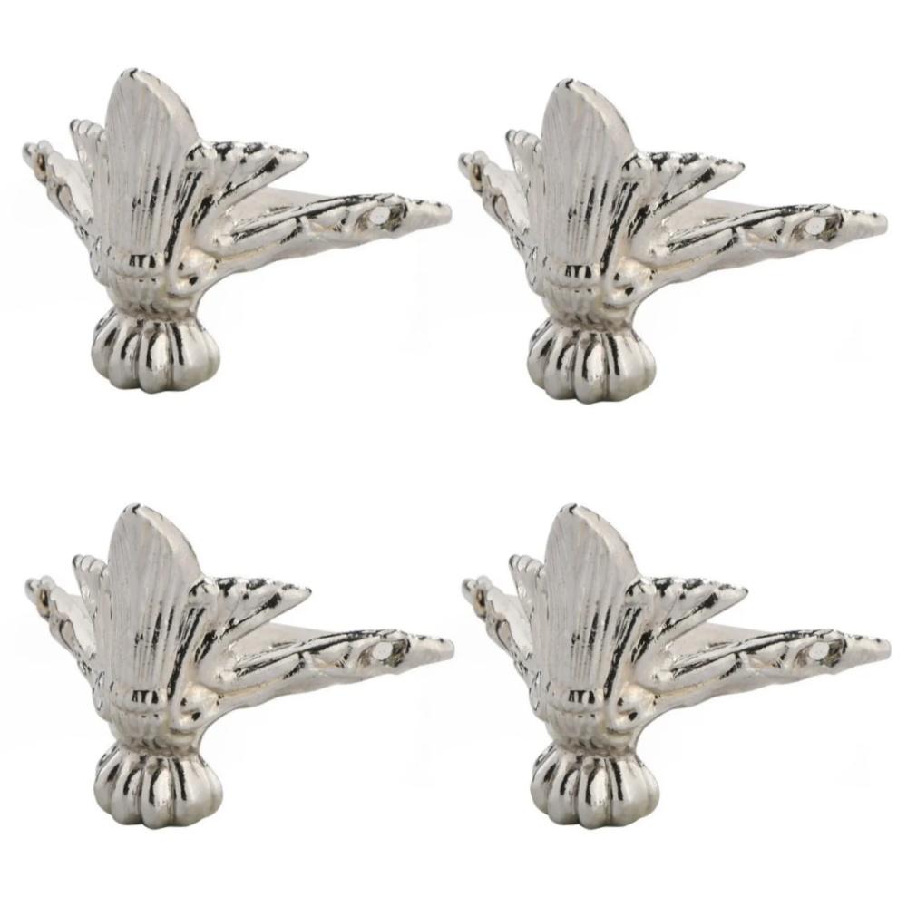 4PCS Retro Corner Protector Jewelry Box Wooden Box Retro Carving Foot Decoration Corner Protector Furniture Hardware Bracket