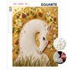 DIY Colorful Pearl Diamond Painting Kit White Horse Floral Pearl Decoration Office Wall Decor