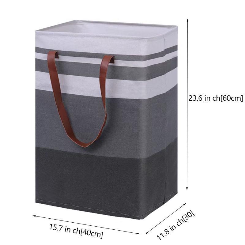 Foldable Cotton Linen Laundry Toy Storage Basket - Waterproof, Large Capacity