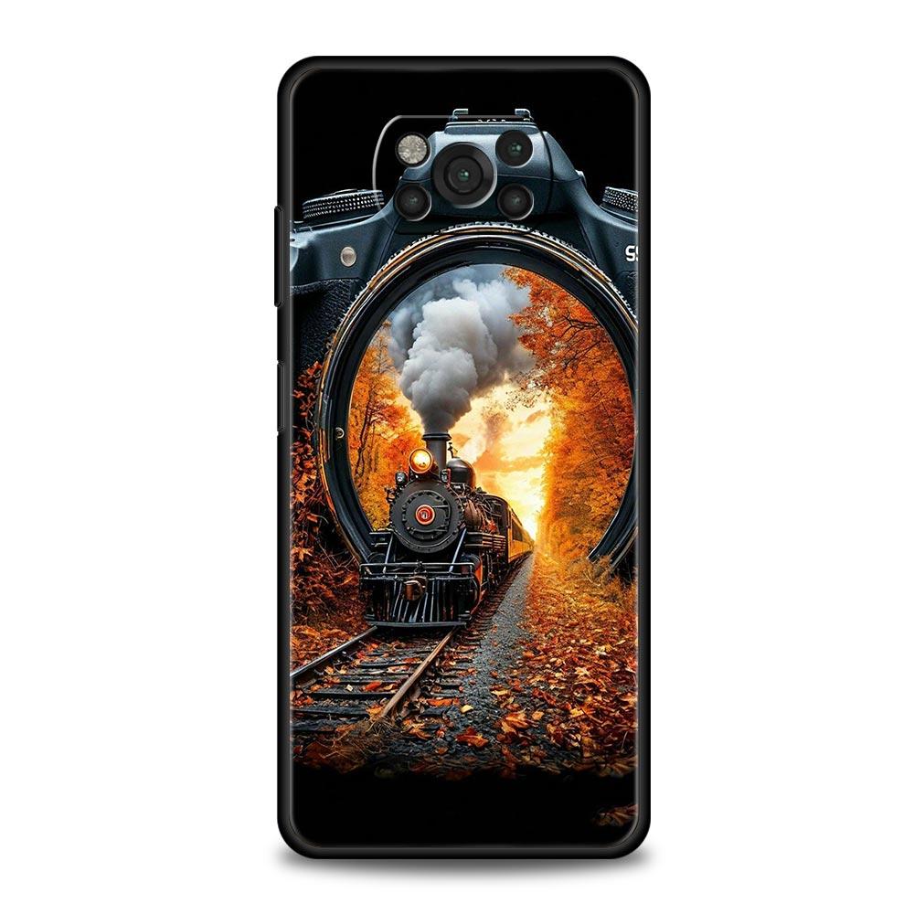 Retro Camera Phone Case Cover  for Xiaomi Poco F7 Ultra F6 F5 F4 F3 X6 X5 X4 X3 NFC C51 C55 M4 GT 5G Soft TPU Shell Fundas Capas Xiaomi Poco F3