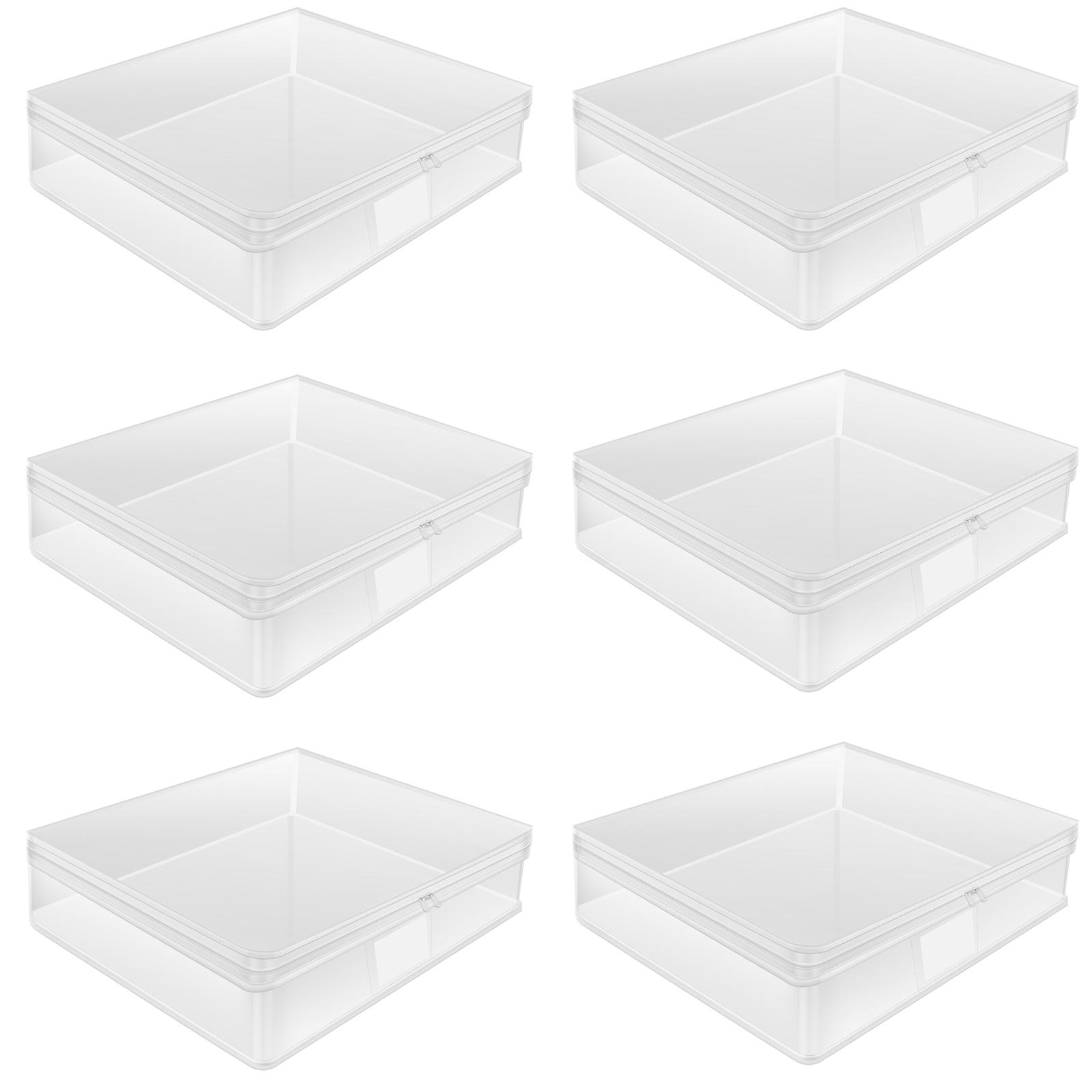 

6Pcs Blanket Storage Bag Clear Zippered PVC Waterproof Clothing Quilt Building Blocks Small Toys Organizer Bag Travel Foldable
