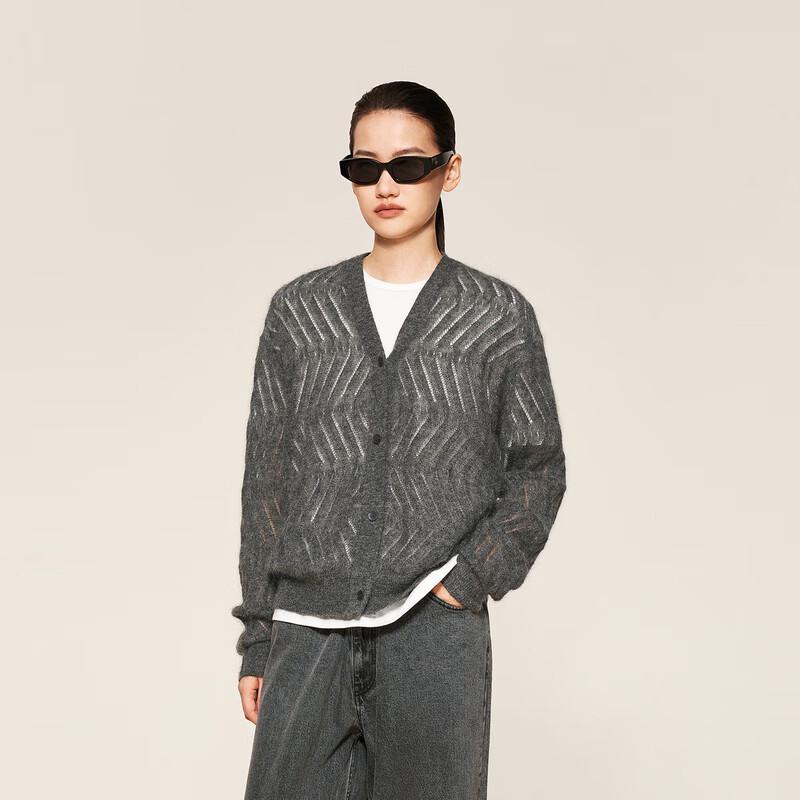 LESS 2024 Autumn V-neck Long Cardigan Sweater