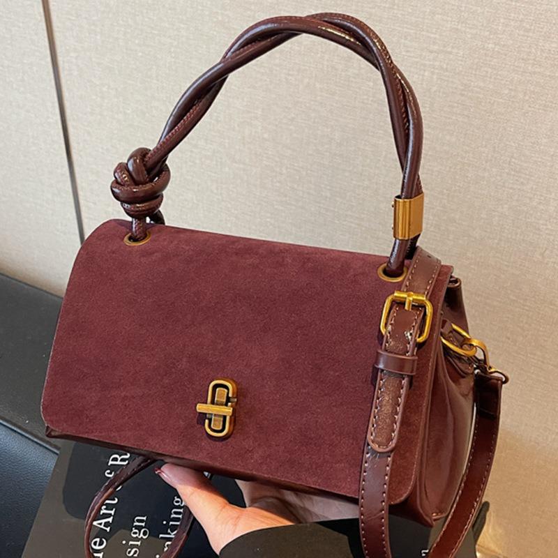 Fashion Portable Small Square Bag Women's Autumn New Retro Trend Messenger Bag Niche Texture Shoulder Bag