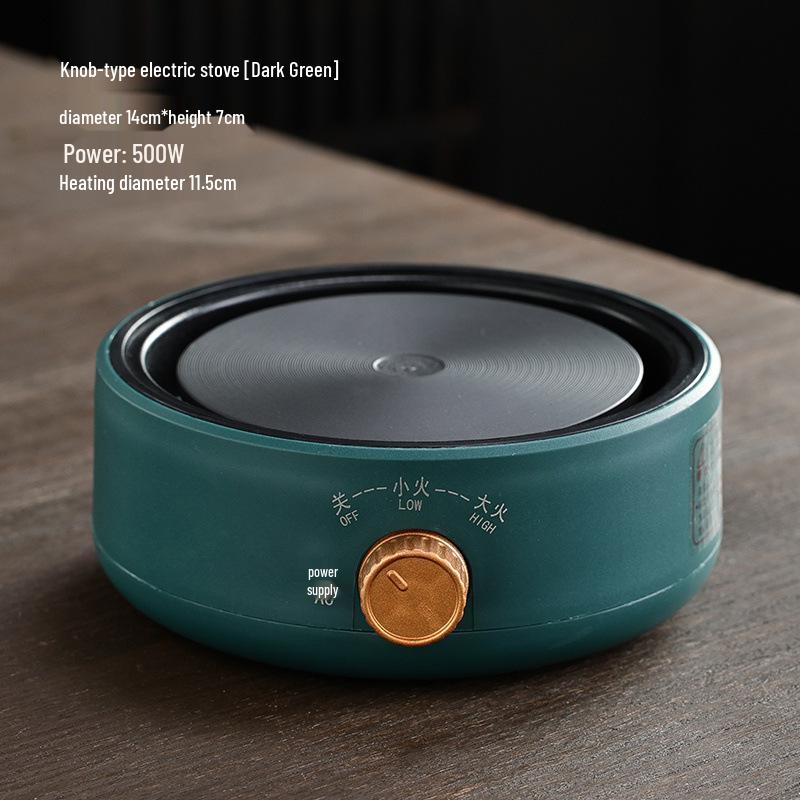 

Compact Electric Ceramic Stove for Tea Brewing with Small Glass Kettle - Mini Induction Cooker and Household Heater for Boiling Water.