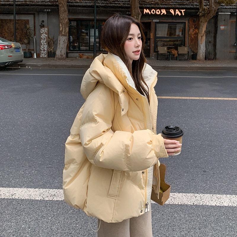Hooded women's cotton-padded clothes New winter niche design fashionable cotton clothes Women's loose bread clothes Thickened coat