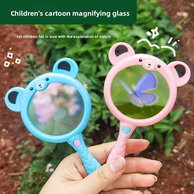 Kids Portable Magnifying Glass With Durable Plastic Frame For Educational Use And Exploration