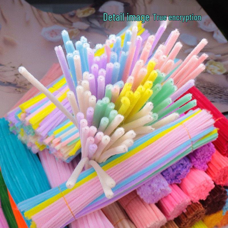 Velvet Chenille Stems: Mixed Color Macaron Twist Sticks