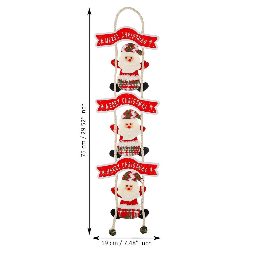 Merry Christmas Decor Santa Claus Climbing on Rope Wall Hanging Ornament Props Christmas Tree Decoration Items