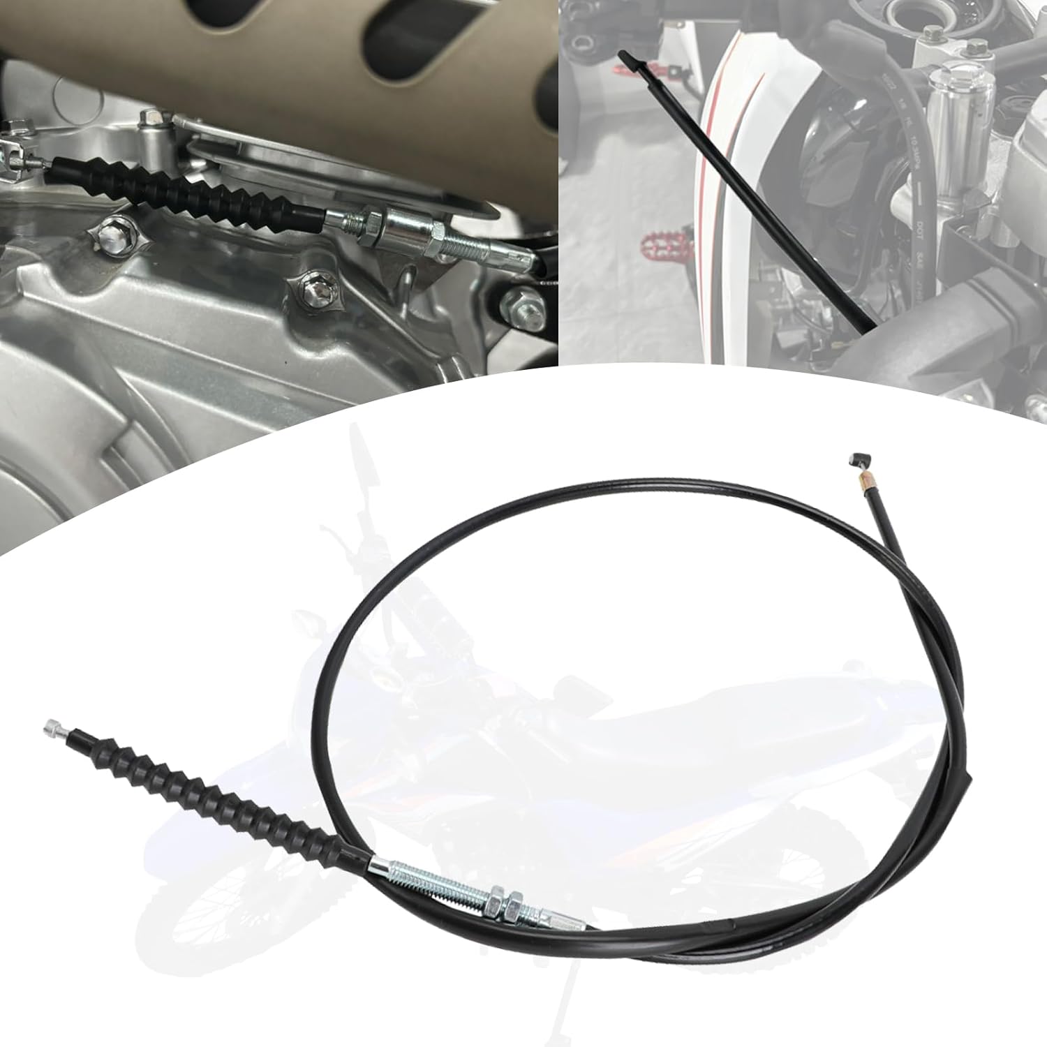 Clutch Cable for Hawk 250,Motorcycle 130CM (51.18  ) Throttle Cable Adjustable Replacement for Hawk 250/Hawk 250cc
