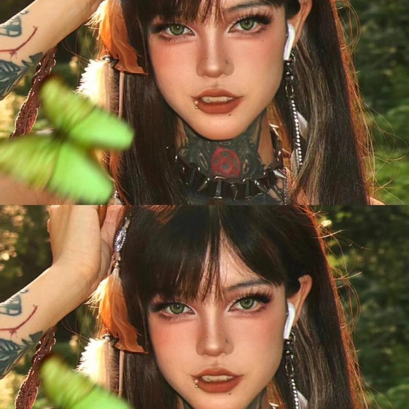 Mill Creek Color Contact Lenses with Prescription Magic Color Series Cosplay Anime Eyes 1 Year Use Green Red Blue Contact LensesHydrogelSoftWT:40%