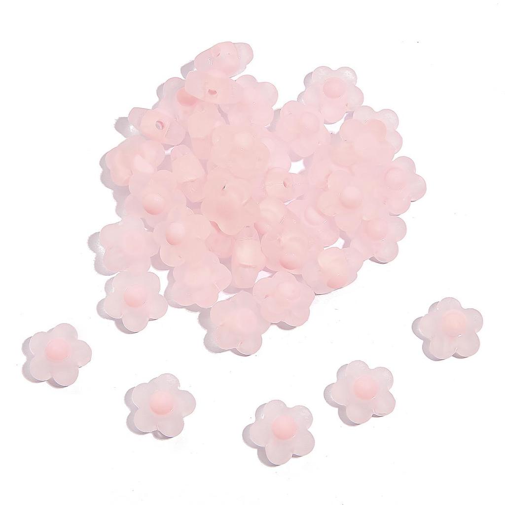 Frosted Acrylic Round Beads for DIY Jewelry and Beading Accessories