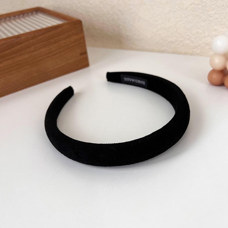 Retro New Dark Color Headbands For Women Temperament Versatile Sponge Hairband Girl Face Wash Hair Hoop Fashion Hair Accessories