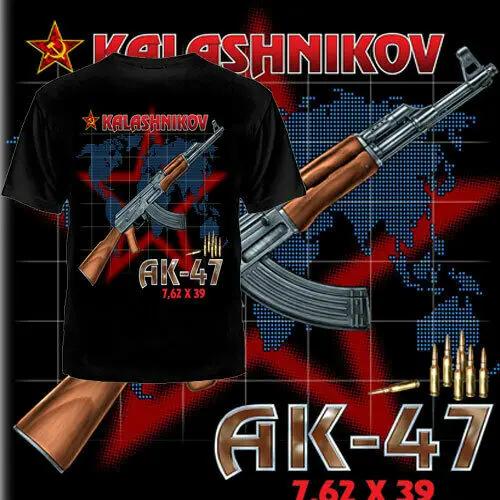 Soviet Russia Kalashnikov AK 47 Assault Rifle T-Shirt 100% Cotton O-Neck Summer Short Sleeve Casual Mens T-shirt Size S-3XL