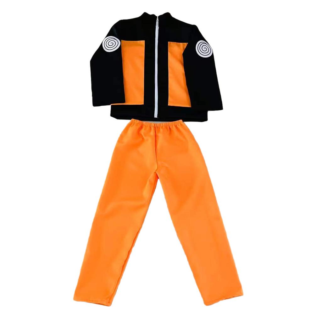 Kostium Cosplay Naruto Uzumaki na Halloween z Opaską Anime Strój do Odgrywania Roli Ninja