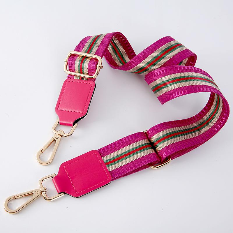 Fashion New Multi-color Women's Bag Replacement Accessories Contrasting Stripes Versatile Bag Shoulder Strap Backpack Strap