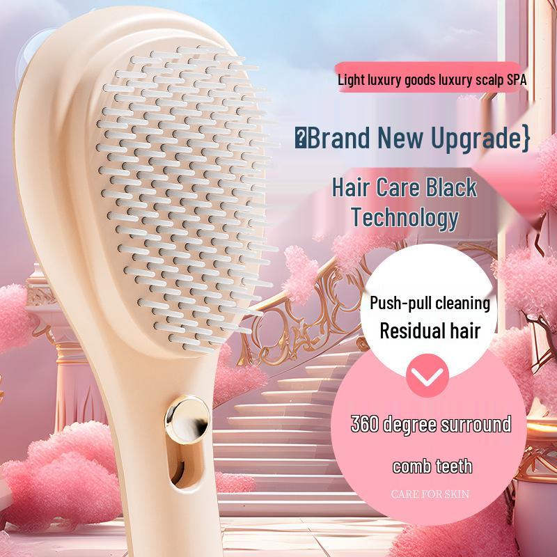 Magischer einziehbarer Kamm: Antistatisch, Kopfhaut reinigend, Haarschonend, Flauschige Massage, Haar glättendes Werkzeug.