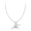 925 Silver Double Whale Tail Choker Necklaces & Pendants For Women Flyleaf Creative Lady Fine Wedding Party Jewelry