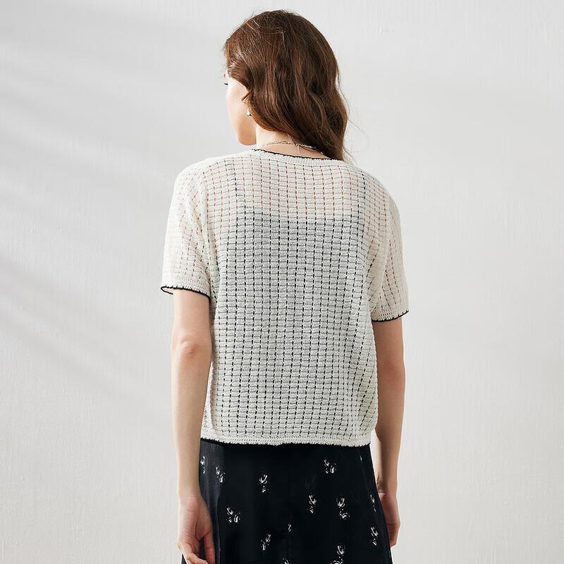 Women's V-Neck Linen Blend Short Sleeve Cardigan