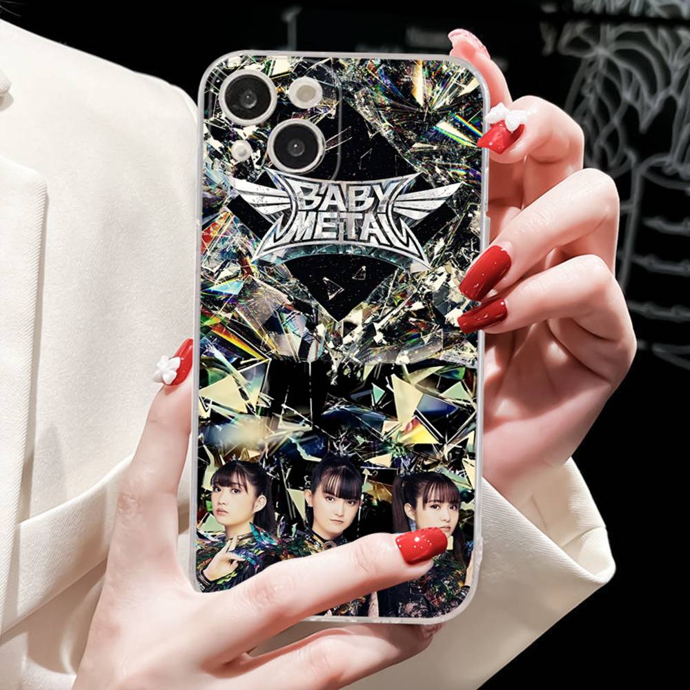 

Japanese B-BABYMETAL Band For IPhone 11 12 13 14 15 16 17 Pro Max Plus 13 Mini Silicone Soft Transparent Back iPhone 12pro max
