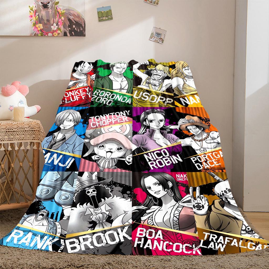 One Piece Anime Luxus Flanell Leichte Decke Heimdekoration Sofa Bett Reiseabdeckung Familiengeschenk LXR148