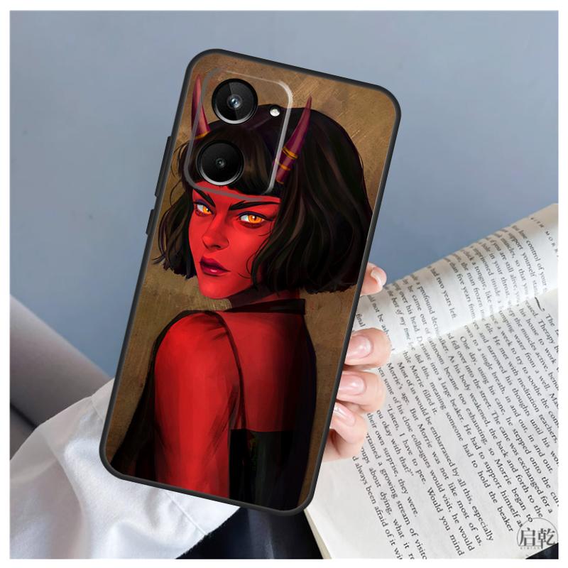 Devil Woman For Realme C53 C55 C75 C71 C61 C33 C63 C51 C65 C67 11 12 13 14 Pro Plus GT6 GT7 15 Pro Case