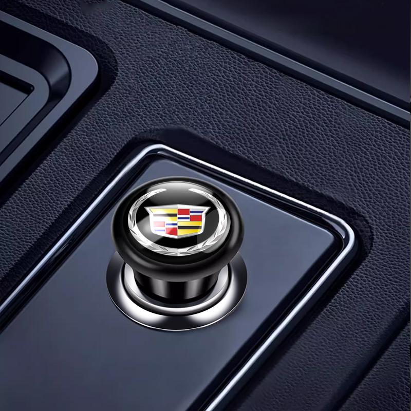 Car Logo Cigarette Lighter 12V ABS Stainless Material For Cadillac Escalade Deville DTS ATS BLS CT4 CT6 CTS EXT SLR SRX XLR XT4