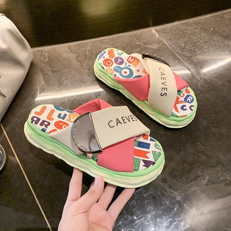 Fashion Women Slippers Comfy Cartoon Pattern Home Slippers Women Casual Indoor Soft Floor Shoes Fashion Platform Sandals Slides Women