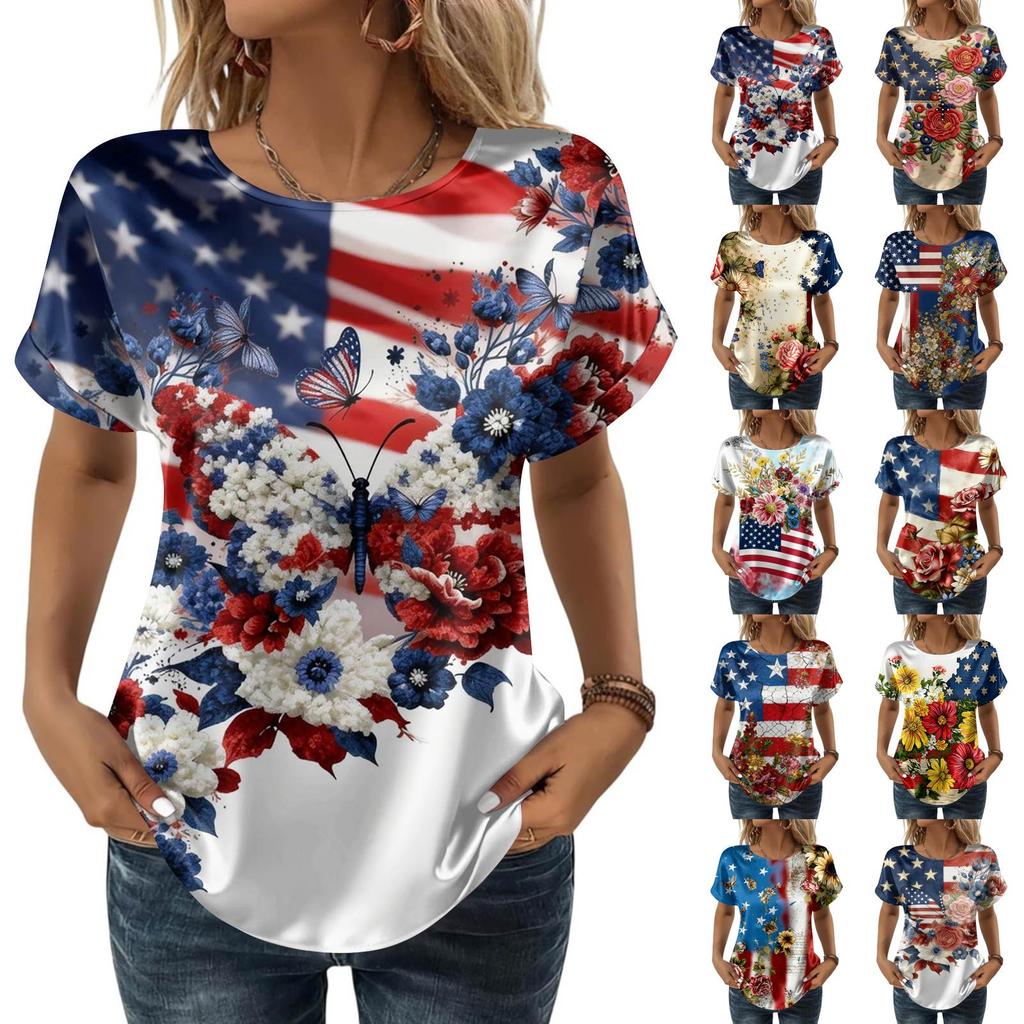 Damska Modna Casualowa Vintage Bluzka z Nadrukiem