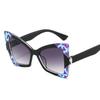 New Vintage Cat Eye Exaggerate Sunglasses Women Men Square Sun Glasses Big Eyewear  for Male Female Special Shaped