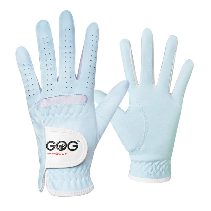 Golf Gloves for Women Lady Girl Professional 1 Pair Pink Blue 2 Colors Fabric Sports Golf Game Ball Tennis Baseball Gift 1 Pair 6