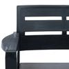 3 Piece Garden Dining Set Anthracite Plastic