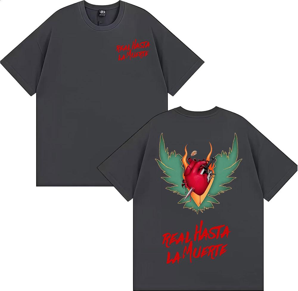 Anuel AA Rhlm 2 Real Hasta La Muerte Graphic T Shirt Unisex Women Harajuku High Street Style Tshirts Oversized 100 Cotton Tshirt