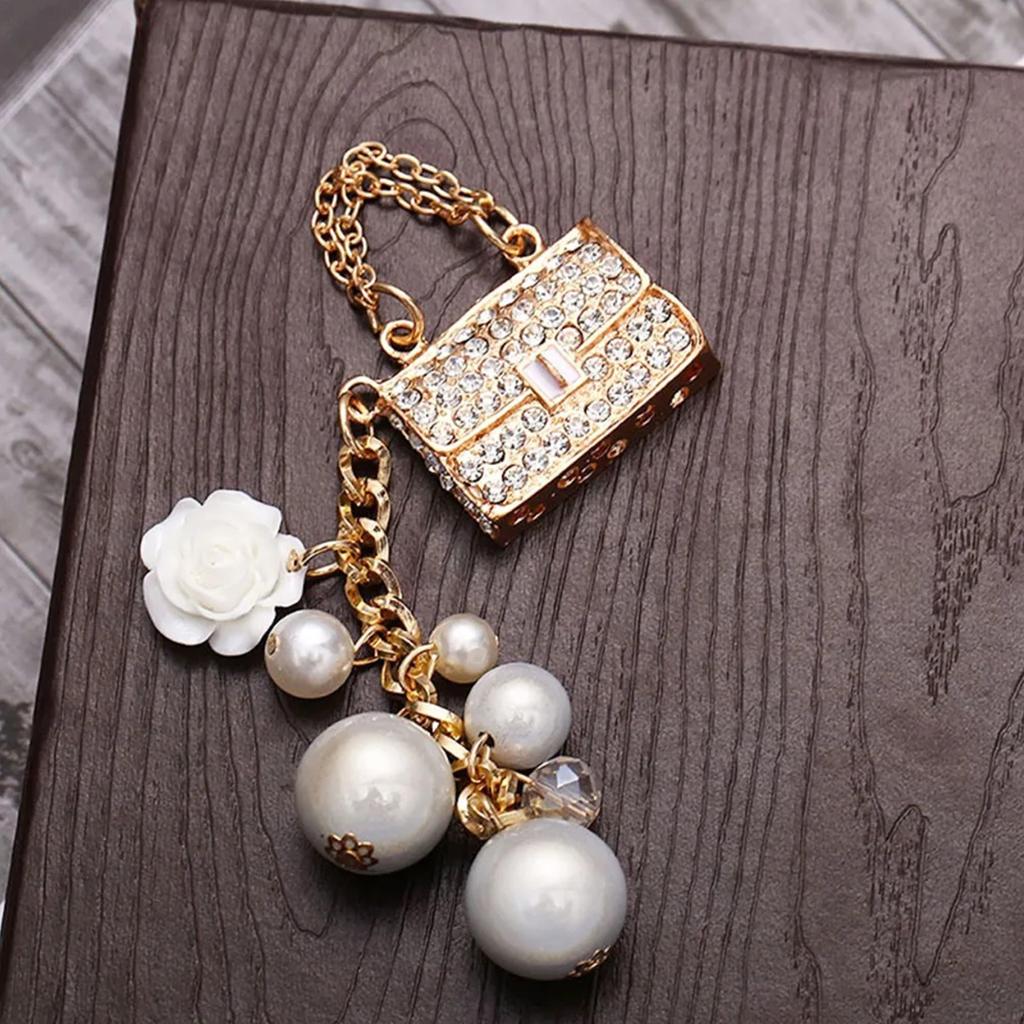 Creative Pearl Bag, Phone Case Accessories, Diamond Inlaid Hanging Decoration, Car Accessories