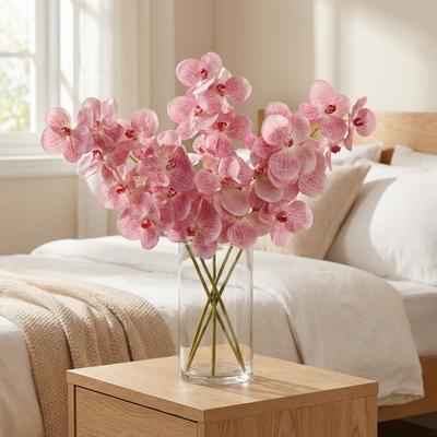 Butterfly Orchid Artificial Vanda Orchid Flower Real Touch Realistic Faux Phalaenopsis Artificial Handmade