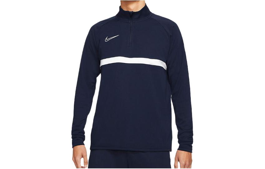 Nike Dri Fit T Shirts Men s Navy Blue Crew Neck Moderate Straight Fit CW6111-451 XS