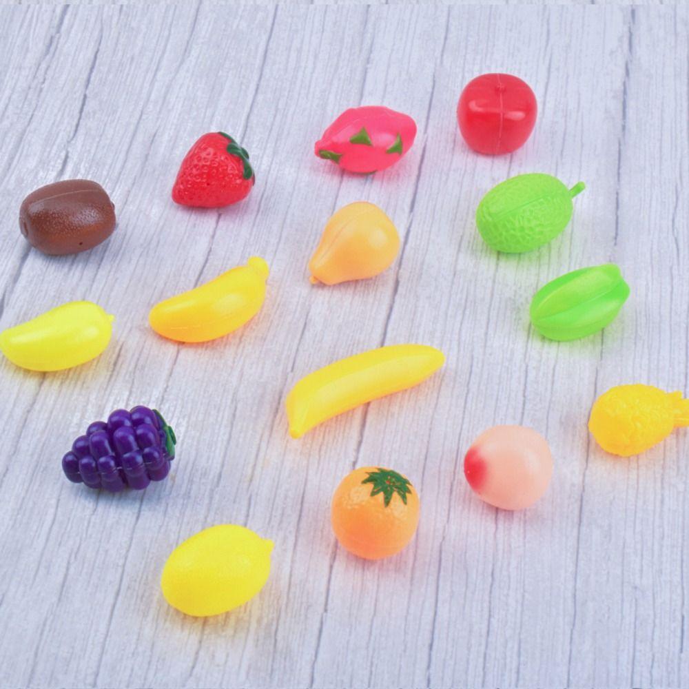 20pcs Lifelike Mini Simulation Food Model Strawberry Banana Artificial Fruits Model Pineapple Cute Simulation Kitchen Toy
