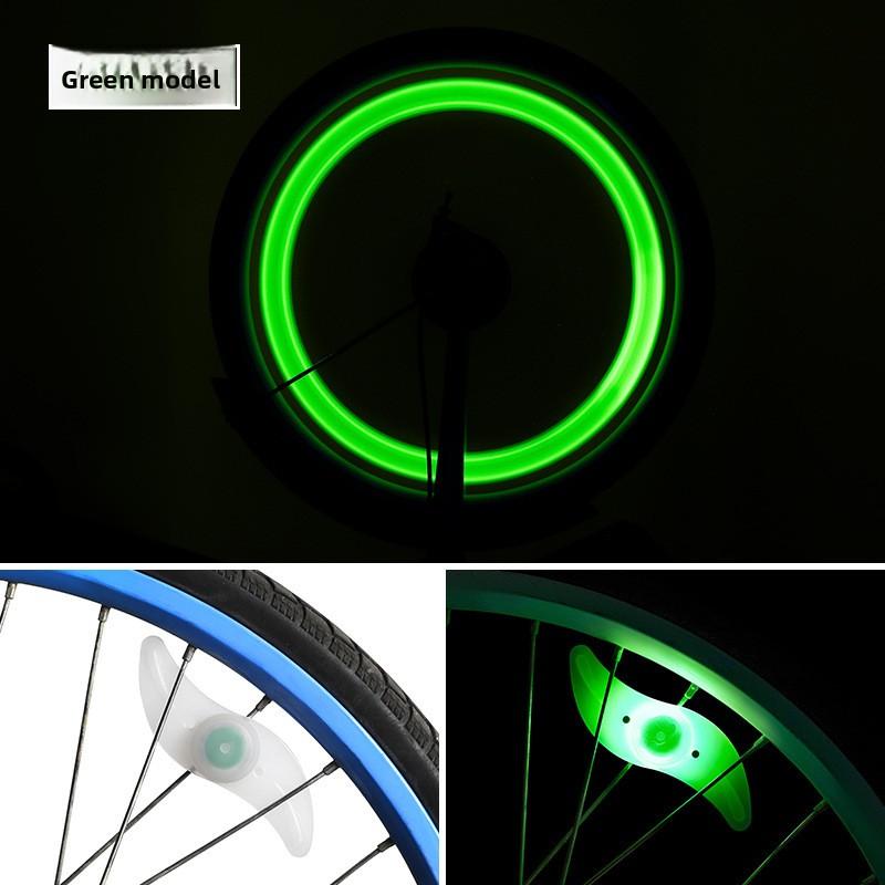 

Светодиодная подсветка для спиц велосипеда, подсветка из стальной проволоки в форме ивового листа для горного велосипеда, разноцветное световое колесо, силиконовая подсветка, аксессуары для велосипедного оборудования