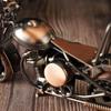 Retro Wrought Iron Harley Motorcycle Model: Industrial Style Ornament for Home Decor