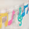 1Set Colorful Musical Note Felt Banner Bedroom Hanging Bunting Garlands for Kids Birthday Baby Shower Wedding Party Decor