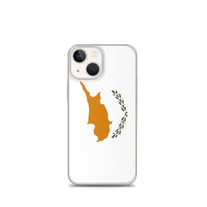 Coque iPhone - iPhone 13 mini - Drapeau Chypre - Souple - Multicolor - Vertical