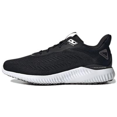 Alphabounce Black Silver Metallic Unisex Sneakers Core-Black Grey-Four GX4150