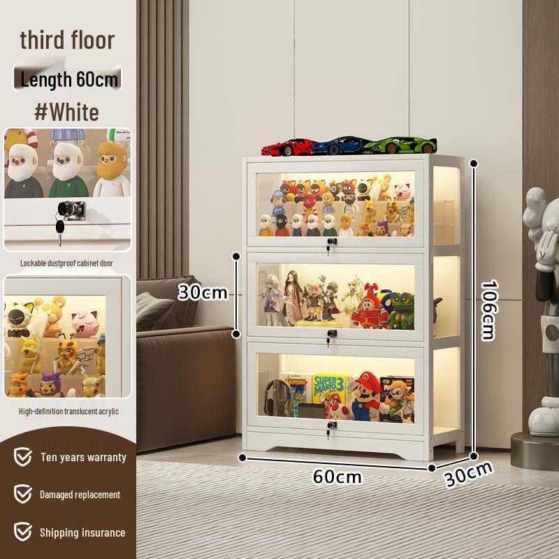 Acrylic Glass Display Cabinet with Lock for Toys and Prizes