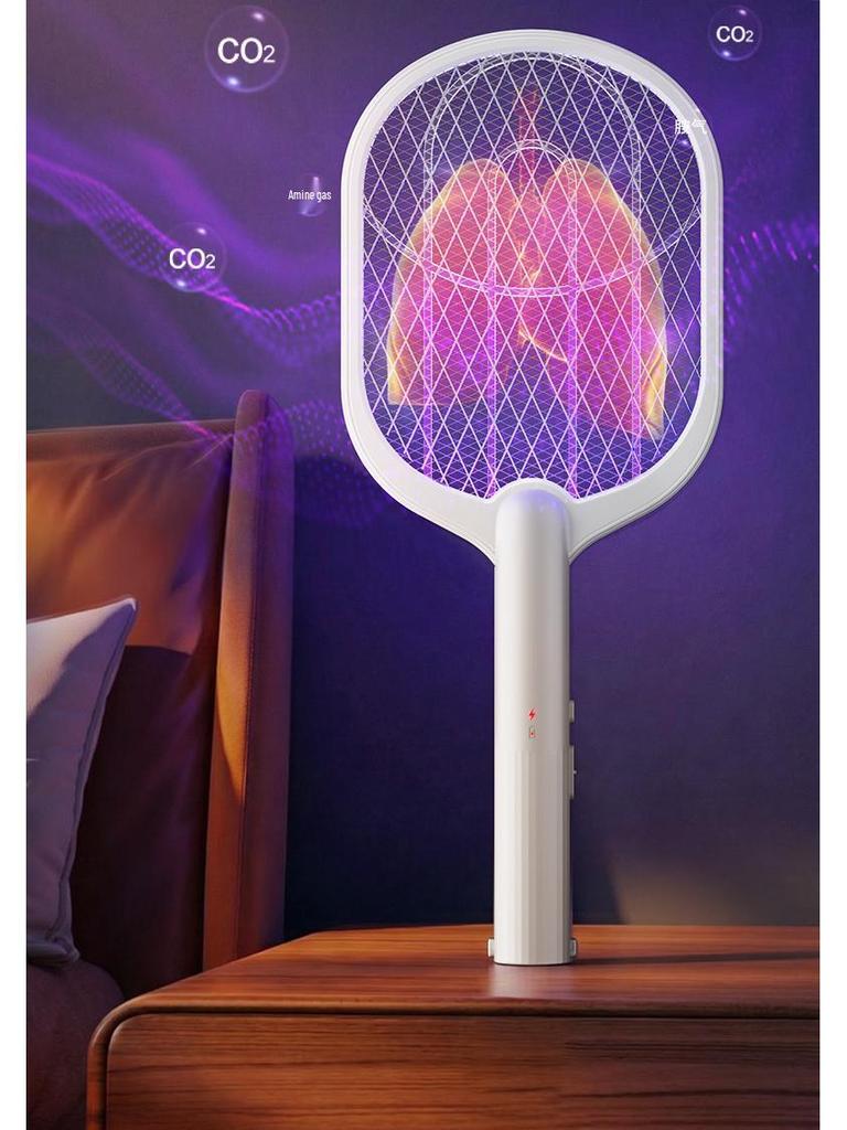 USB Rechargeable 3-in-1 Electric Mosquito Swatter: Portable, Handheld, Wall-Mount for Home & Outdoors.