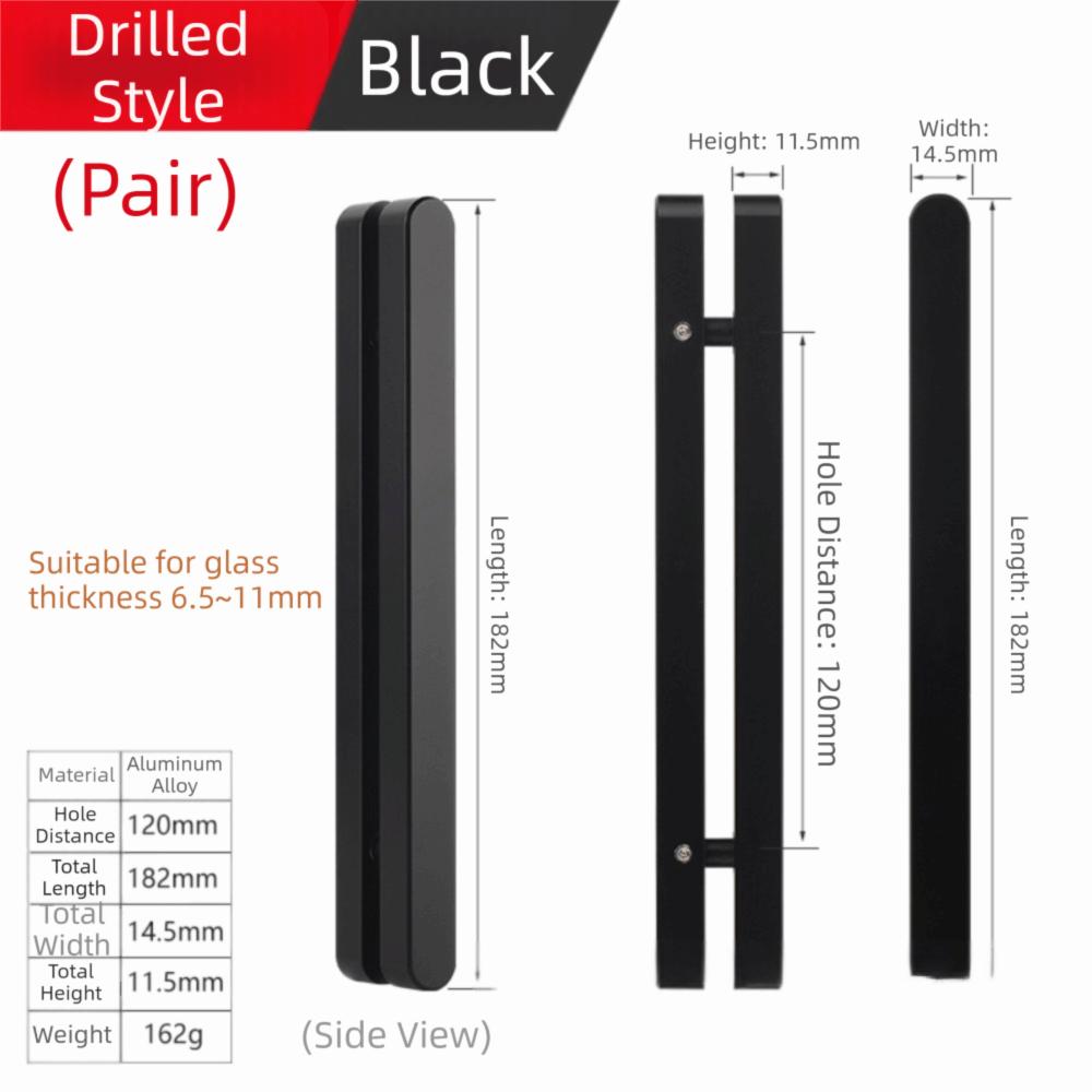 Gold Sliding Door Handle Silver Bathroom Handle Slim Design Narrow Frame Handle  Ultra Narrow Frame style1