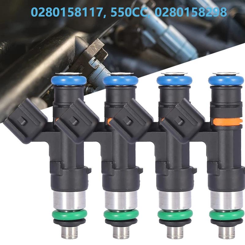 4ks Palivových vstřikovačů do auta vhodné pro 1999-2005 A4 Quattro 1.8T 20V 0280158117 550CC 0280158298 52lb Autodíly Auto adaptéry