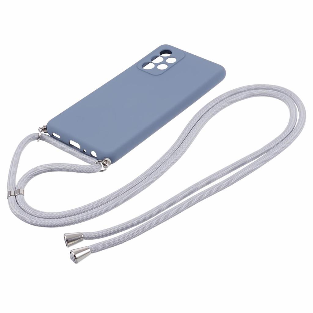 For Samsung Galaxy A23 4G/A23 5G (Global versjon) Etui Gummibelagt Telefondeksel med Lang Lanyard